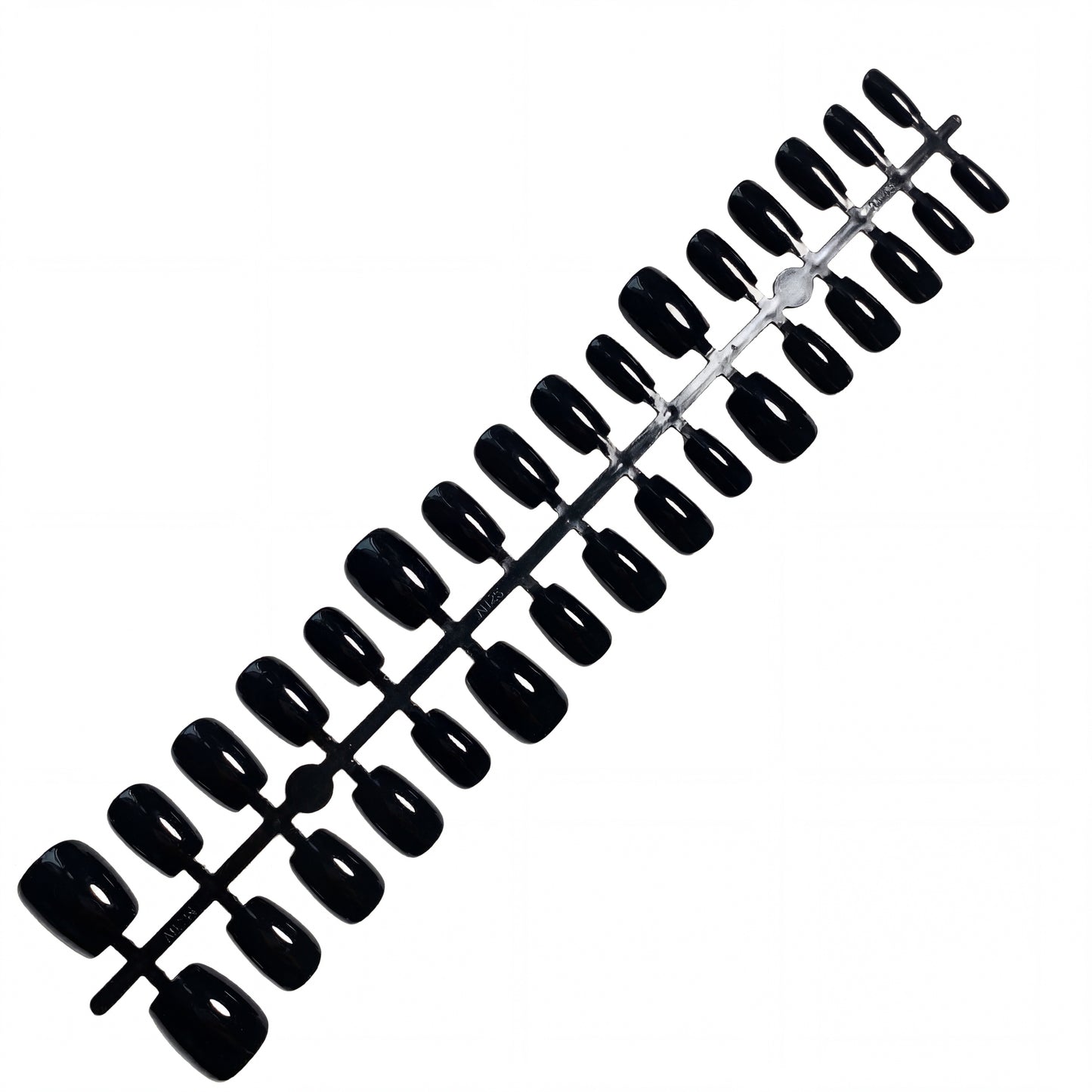 Egwesenail Short Square Press-on Nails - 764# Obsidian Black