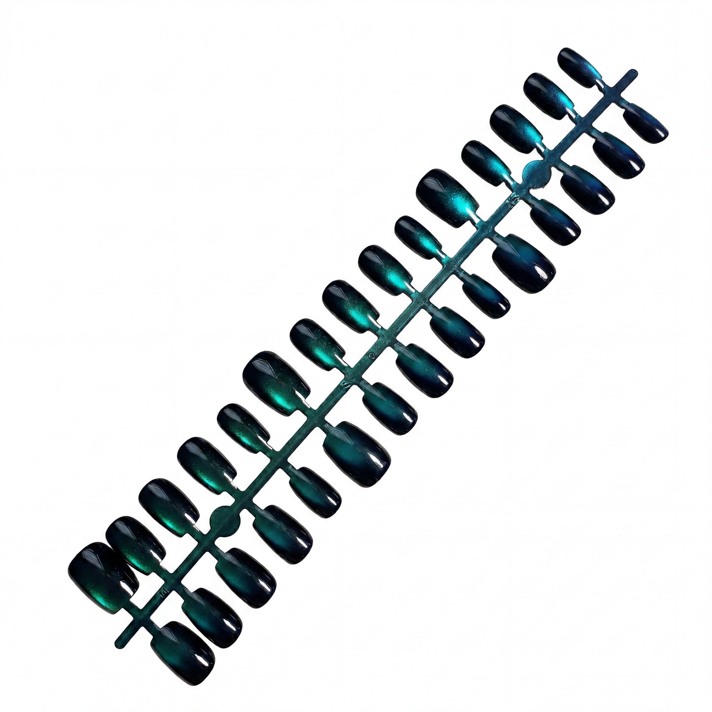 Egwesenail Short Square Press-on Nails - 767# Emerald Green