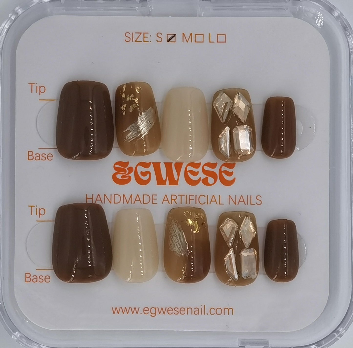 Mocha Crystal Brushstroke